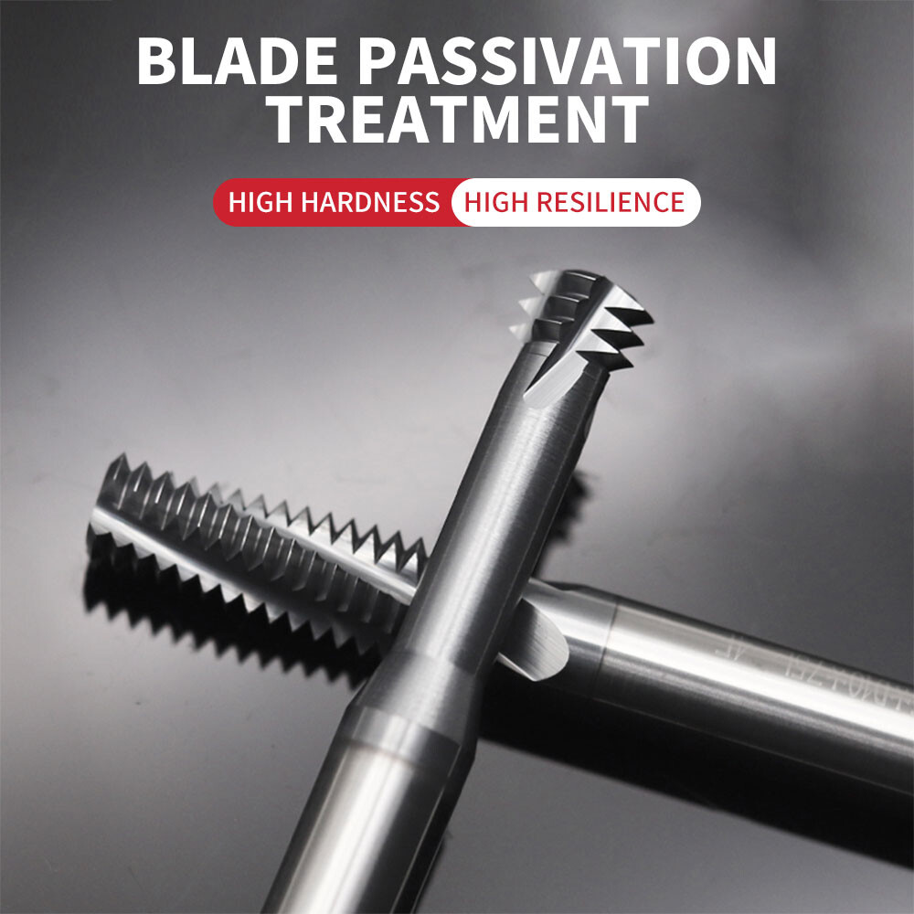 60° Tungsten Steel Thread Mill, Single Thread, Triple Thread, Full Thread, Stainless Steel Machining Center, Aluminum Use, Metric, Coated Thread Milling Cutter