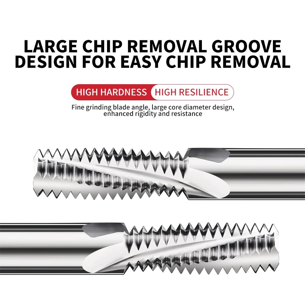 60° Tungsten Steel Thread Mill, Single Thread, Triple Thread, Full Thread, Stainless Steel Machining Center, Aluminum Use, Metric, Coated Thread Milling Cutter