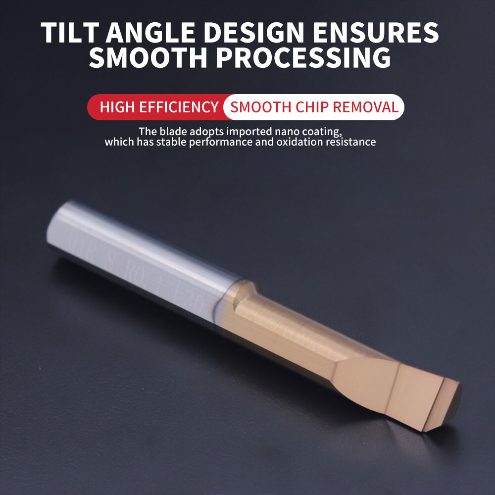 Small aperture boring tool tungsten steel alloy inner hole tool MTR3 seismic 4R0.1 stainless steel 0.15 micro turning tool 0.2