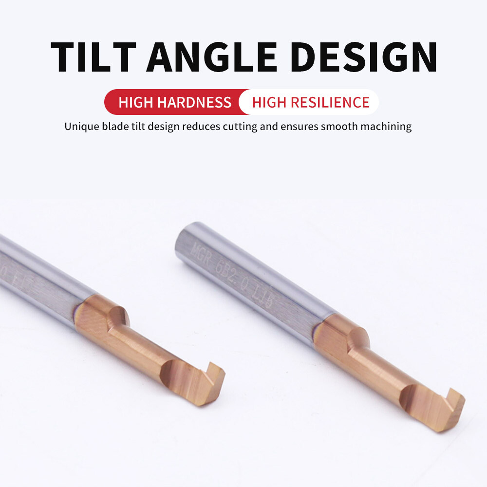 Tungsten steel integral coating alloy inner groove knife MGR4 micro small aperture 5mm cutting groove knife small diameter cutting groove knife 6mm
