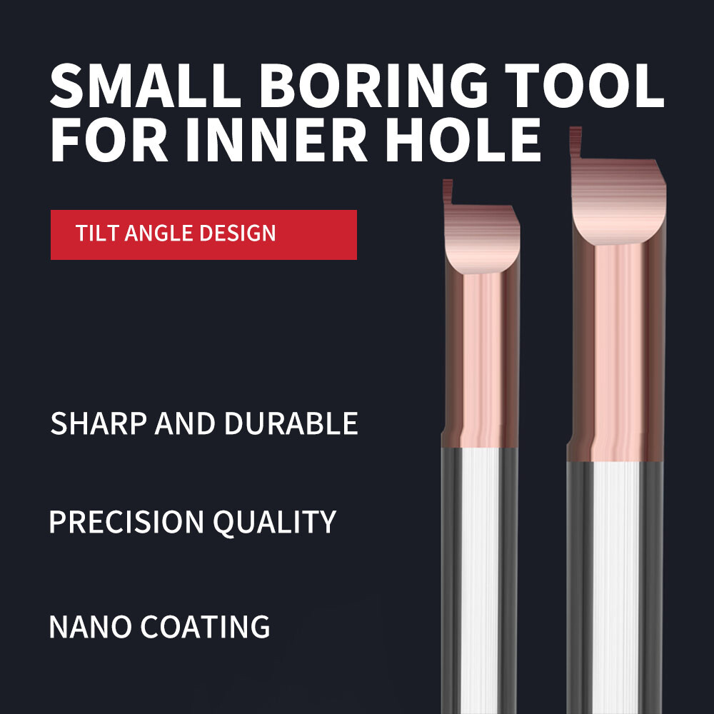 Tungsten steel integral alloy MFR4B0.5 end face groove cutter 1 small hole boring cutter 1.5 coating 2 micro inner hole 6B2.5