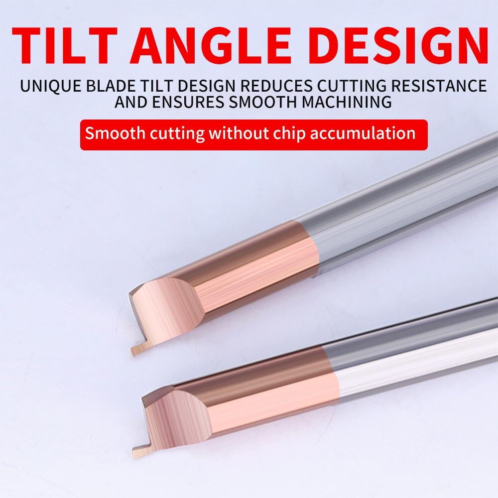 Tungsten steel integral alloy MFR4B0.5 end face groove cutter 1 small hole boring cutter 1.5 coating 2 micro inner hole 6B2.5