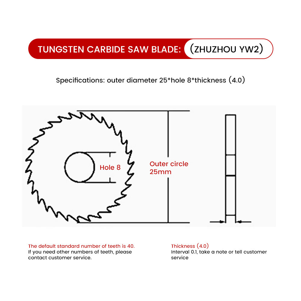Tungsten steel saw blade milling cutter, Wu steel circular saw blade, integral hard alloy saw blade, outer diameter 2030406080100