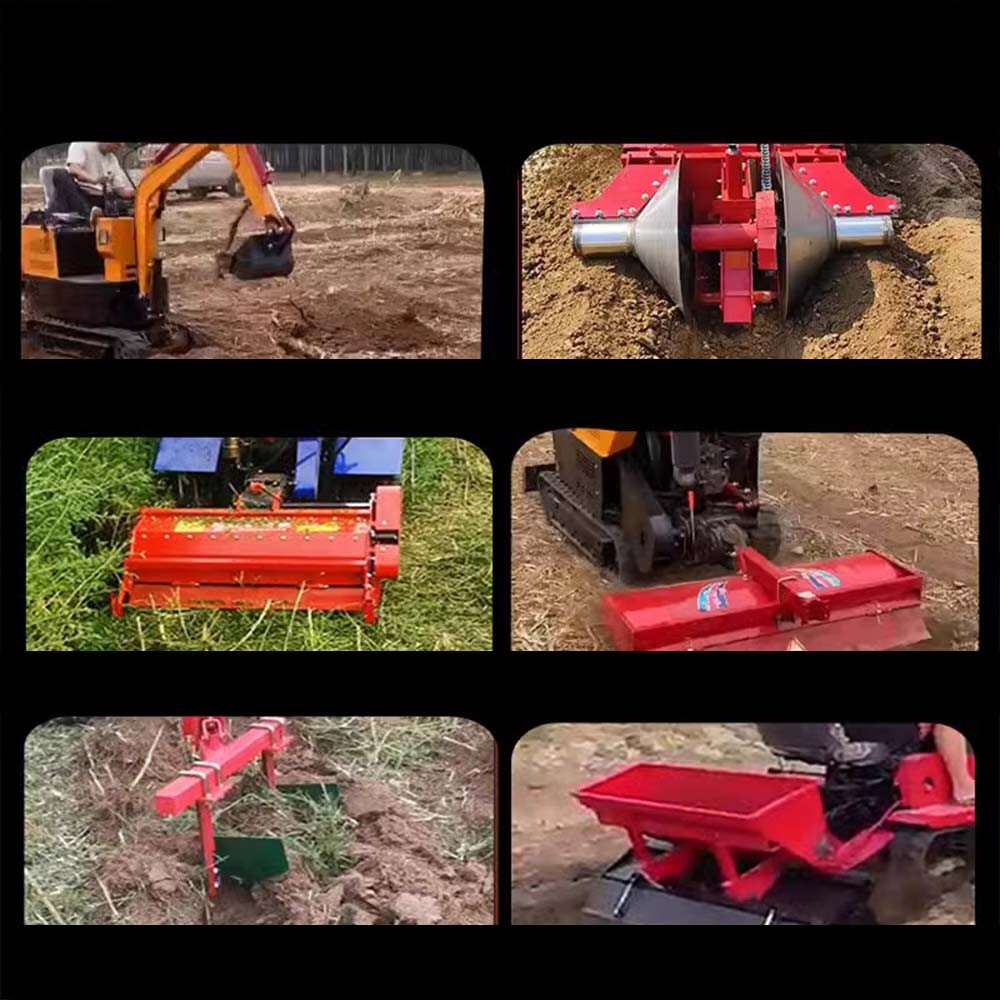 35-horsepower excavating-rotary tilling integrated machine