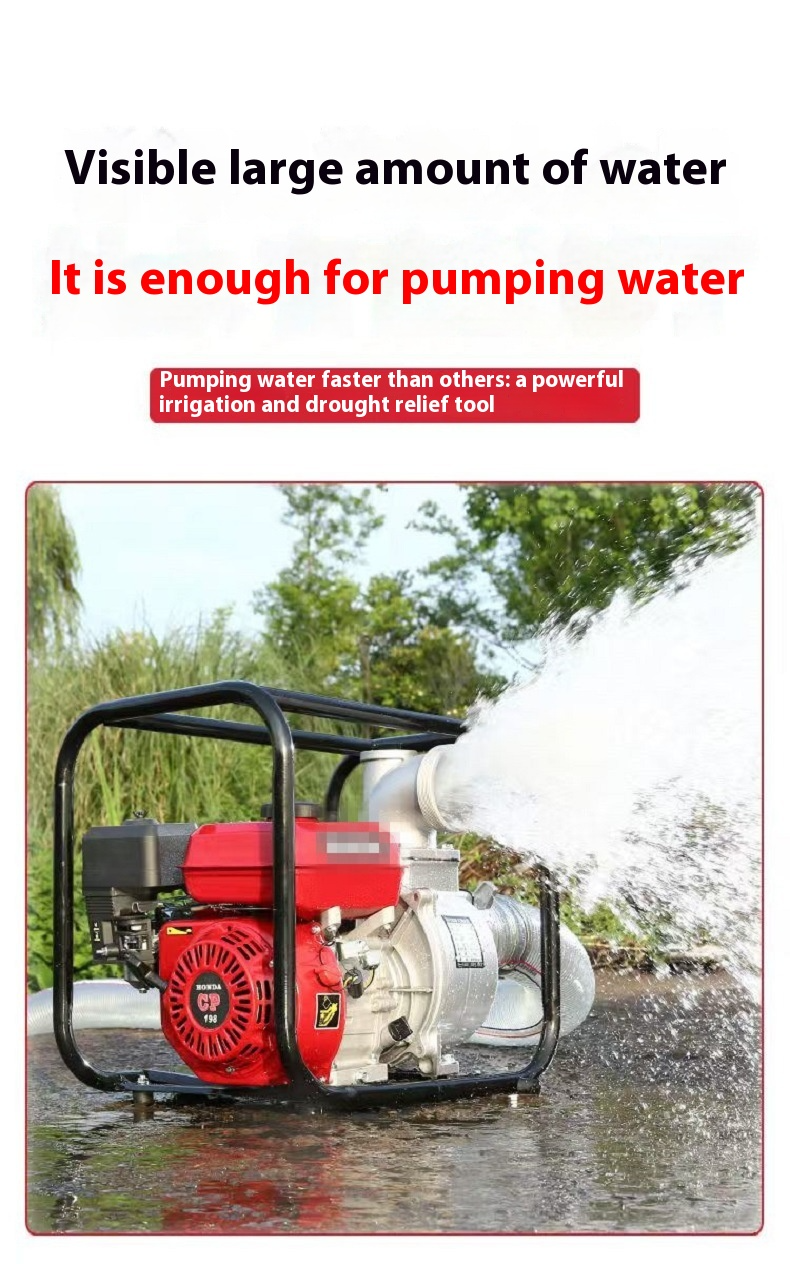 Diesel and gasoline water suction pump