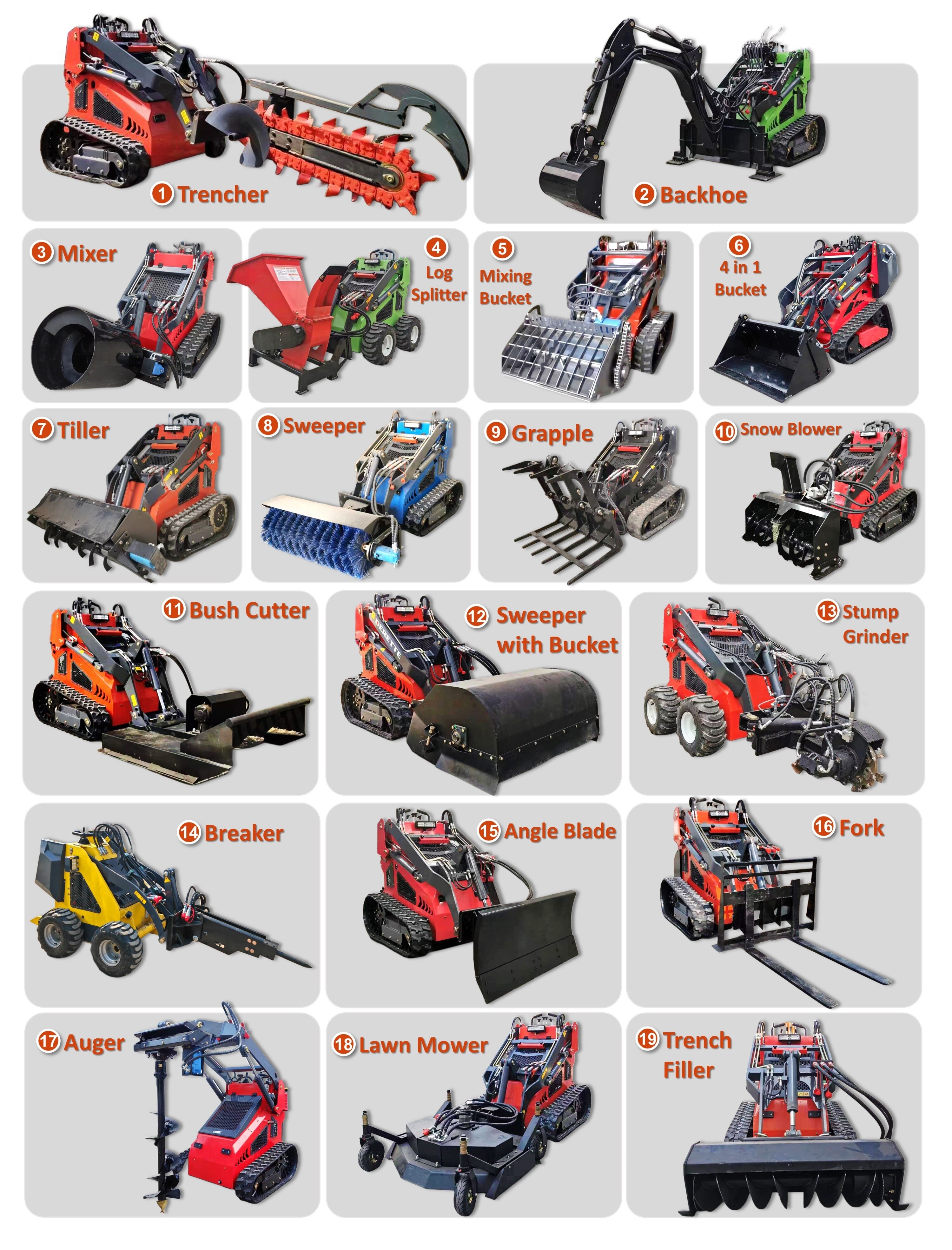 Skid - steer loader attachments