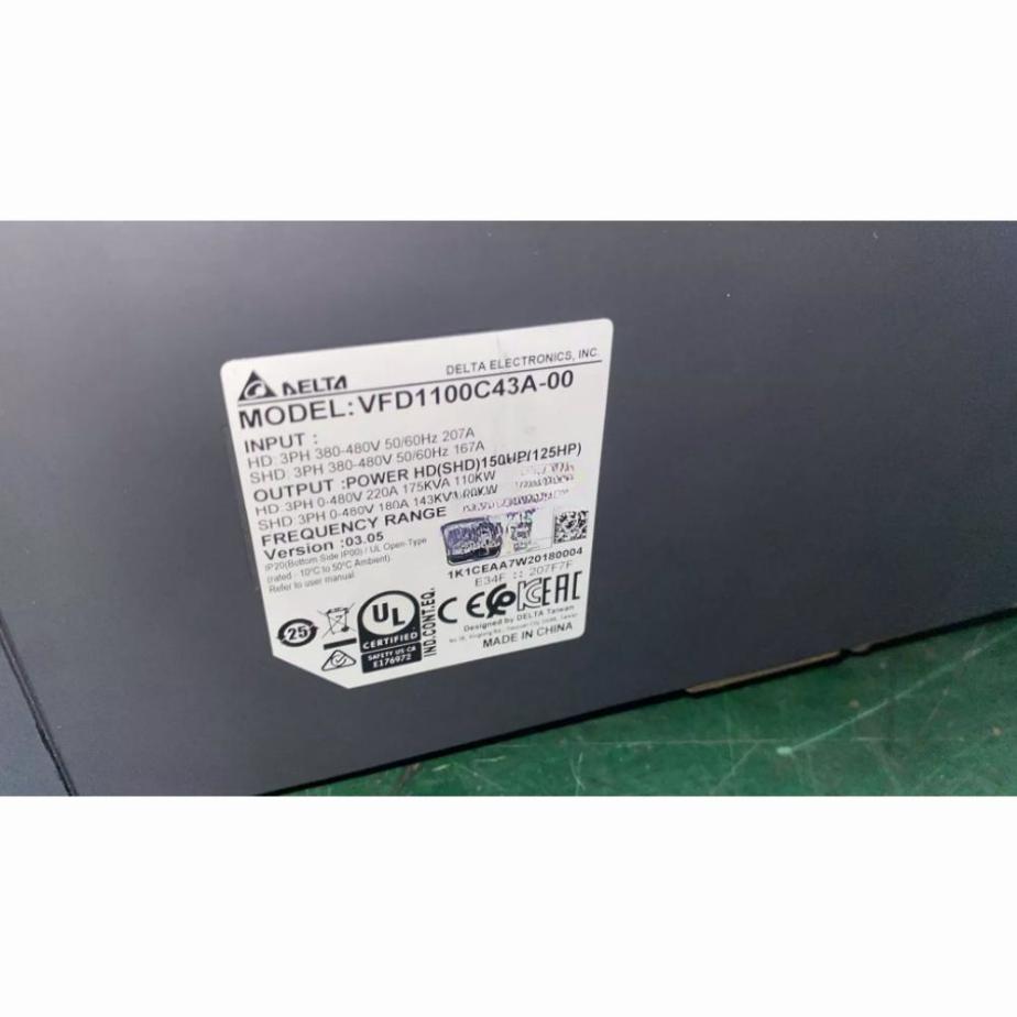 VFD1100C43A-00/110KW servo drive Delta Brand New and Genuine inverter test OK Fast Shipping
