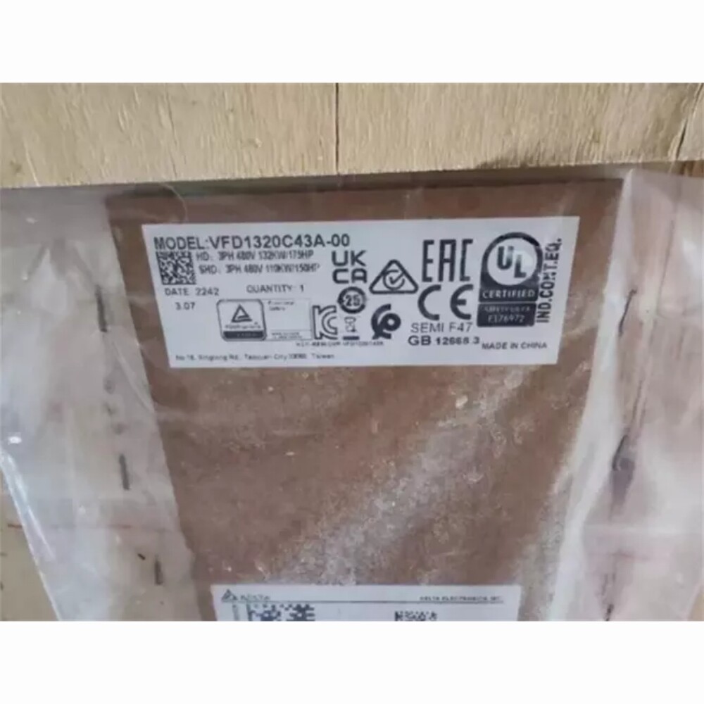 VFD1320C43A-00 servo drive Delta Brand New and Genuine inverter test OK Fast Shipping