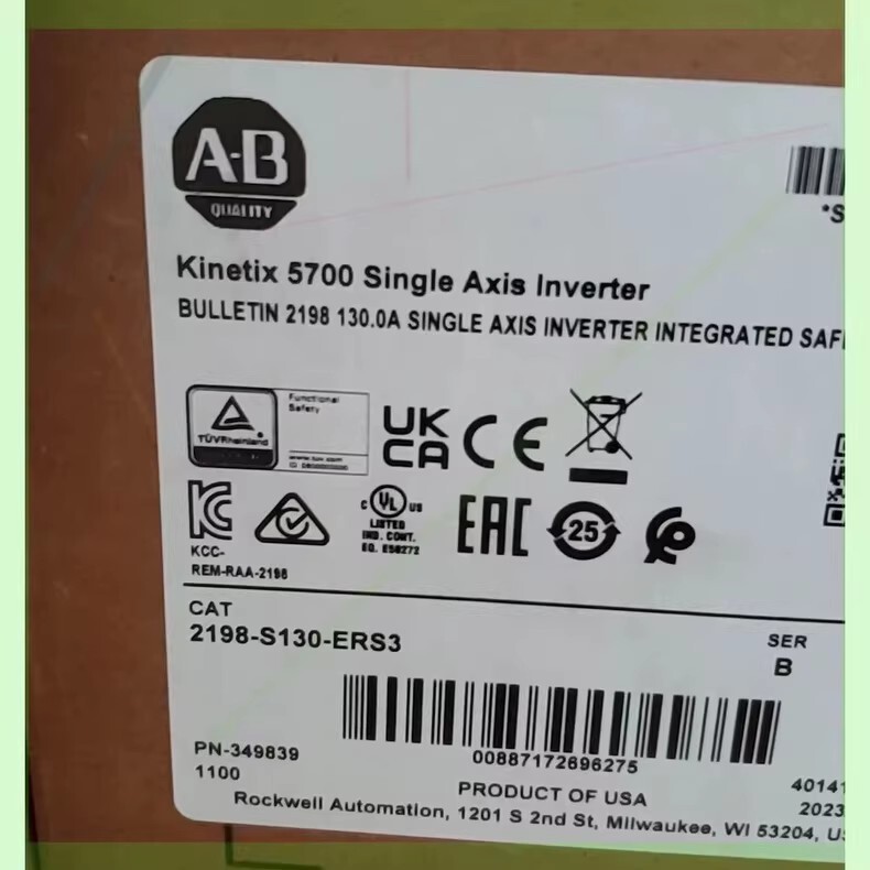Allen-Bradley servo drive 2198-S130-ERS3 Brand New and Genuine inverter test OK Fast Shipping