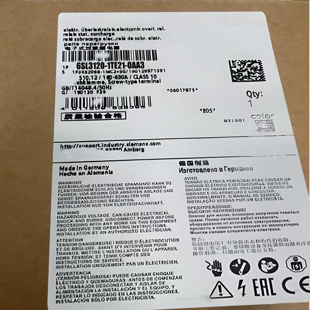 Siemens servo drive 6SL3120-1TE21-0AA3 Brand New and Genuine inverter test OK Fast Shipping