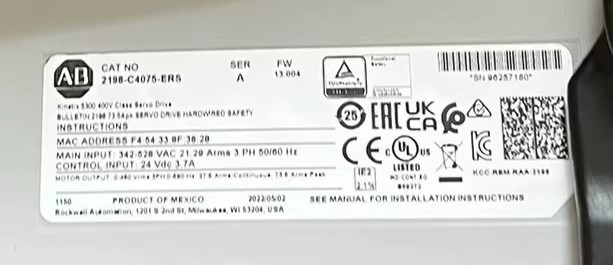 Allen-Bradley servo drive 2198-C4075-ERS Brand New and Genuine inverter test OK Fast Shipping