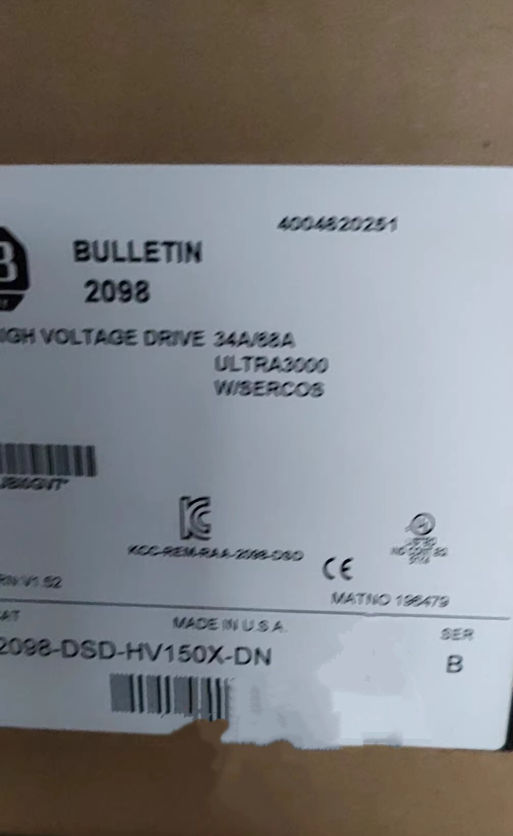 Allen-Bradley Servo Drive 2098-DSD-HV150-DN Brand New and Genuine inverter test OK Fast Shipping