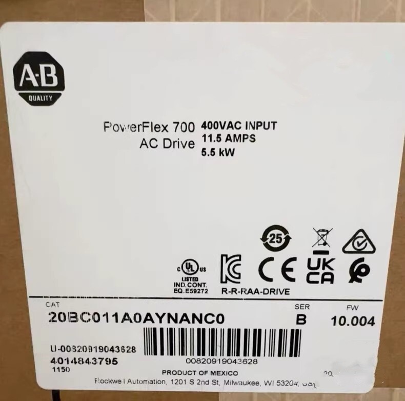 Allen-Bradley SFrequency Converter 20BC011A0AYNANC0 Brand New and Genuine inverter test OK Fast Shipping