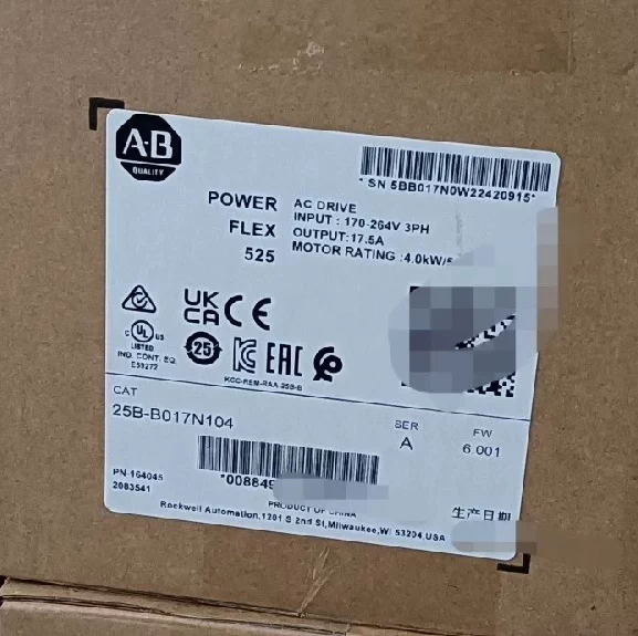 25B-B017N104 Allen-Bradley SFrequency Converter Brand New and Genuine inverter test OK Fast Shipping