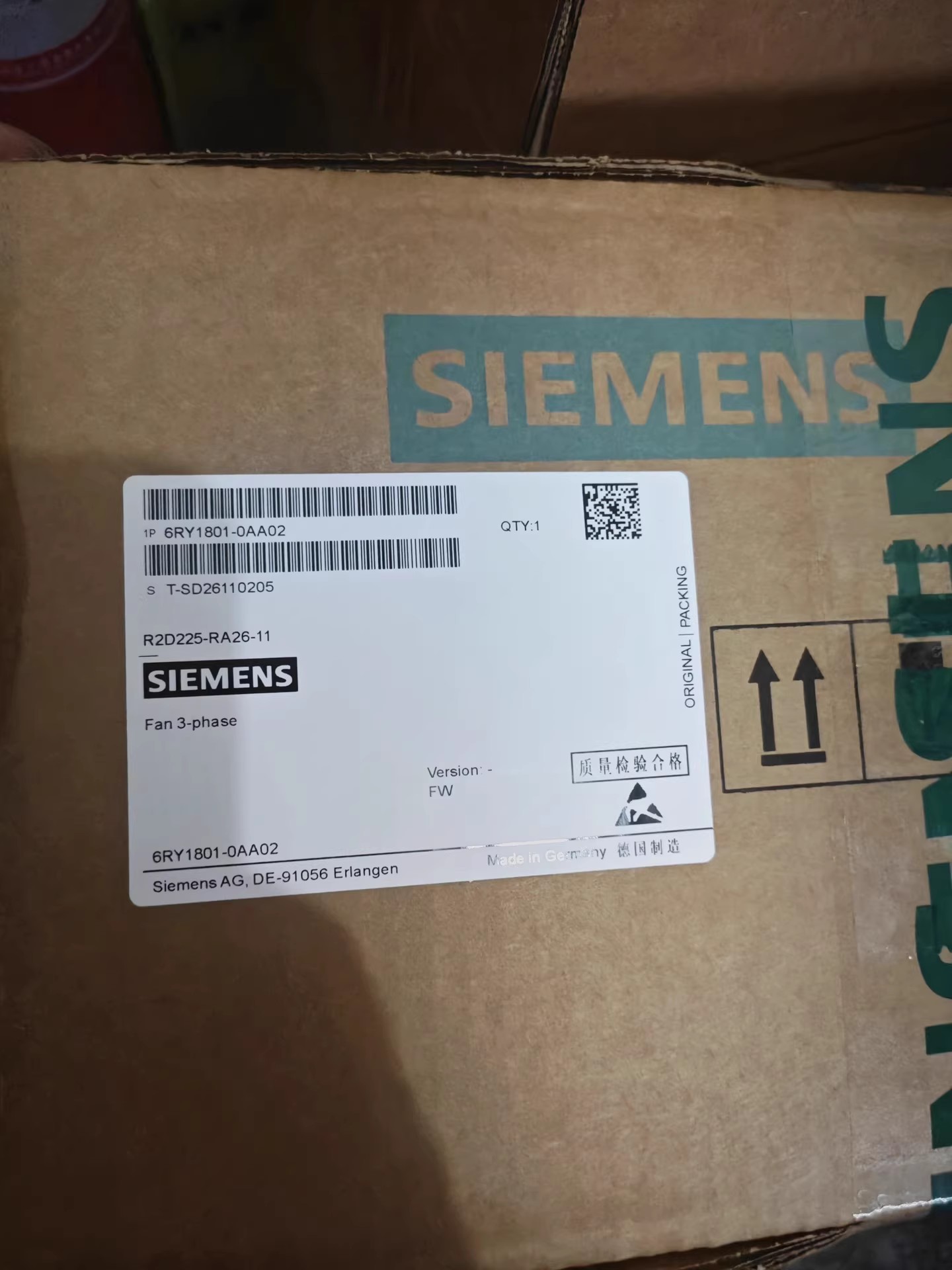 Siemens servo drive 6RY1801-0AA02 Brand New and Genuine inverter test OK Fast Shipping