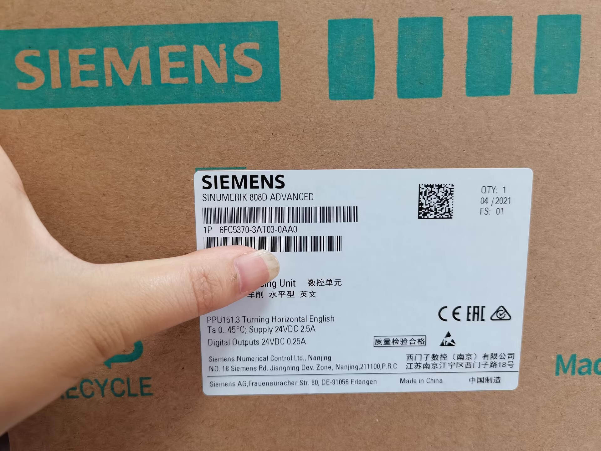 Siemens servo drive 6FC5370-3AT03-0AA0 Brand New and Genuine inverter test OK Fast Shipping