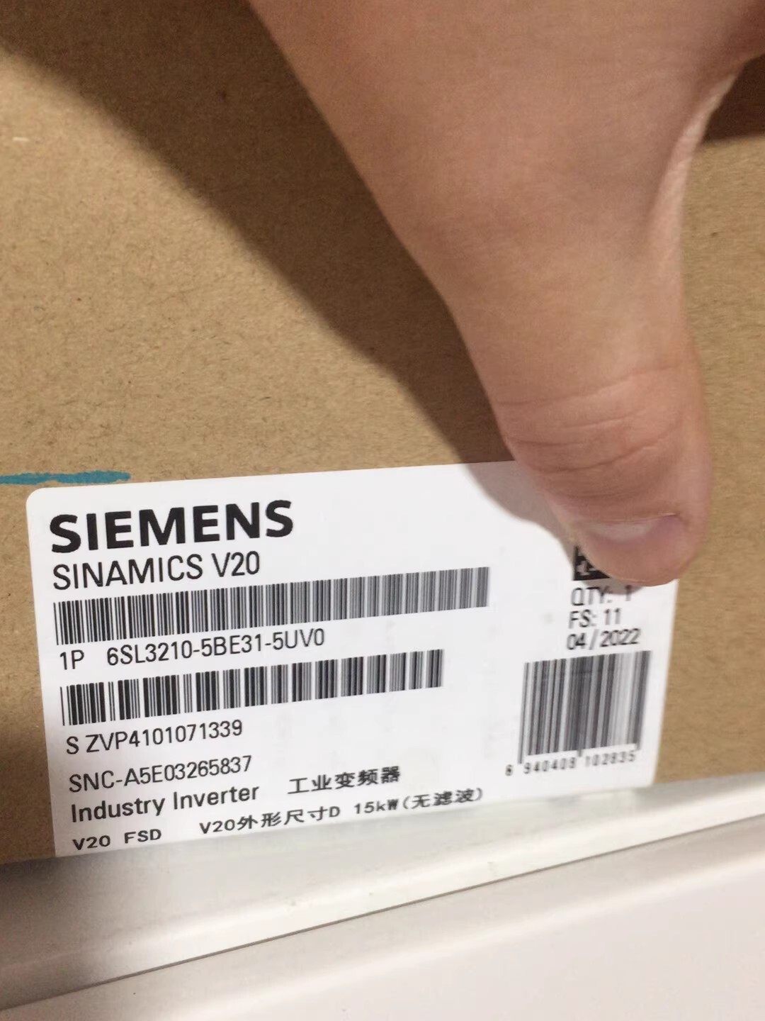 Siemens servo drive 6SL3210-5BE31-5UV0 Brand New and Genuine inverter test OK Fast Shipping