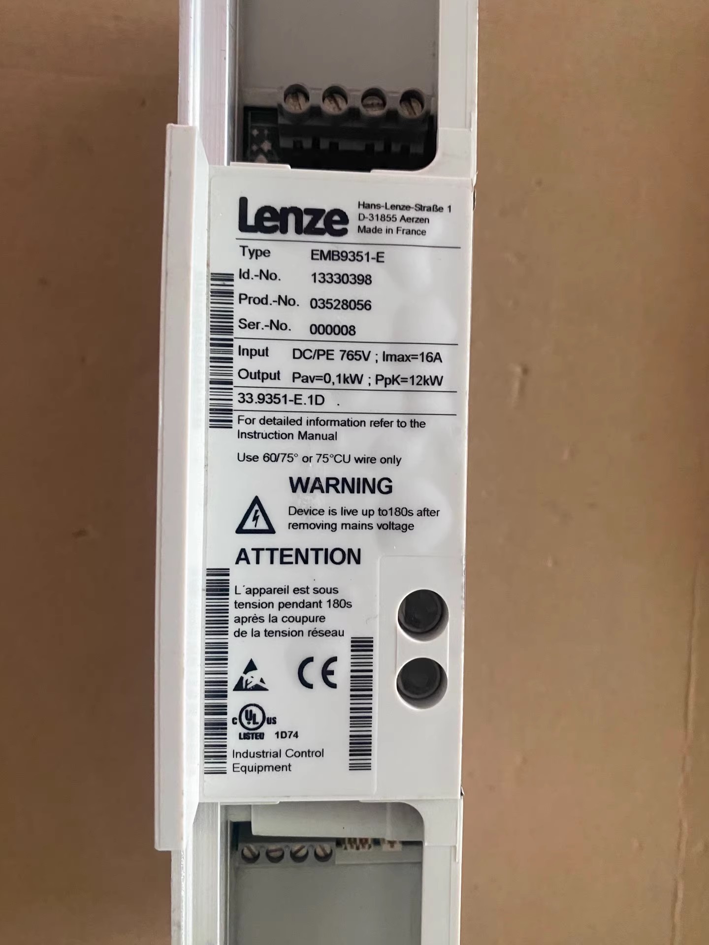 Lenze EMB9351-E Frequency converter module Brand New and Genuine inverter test OK Fast Shipping