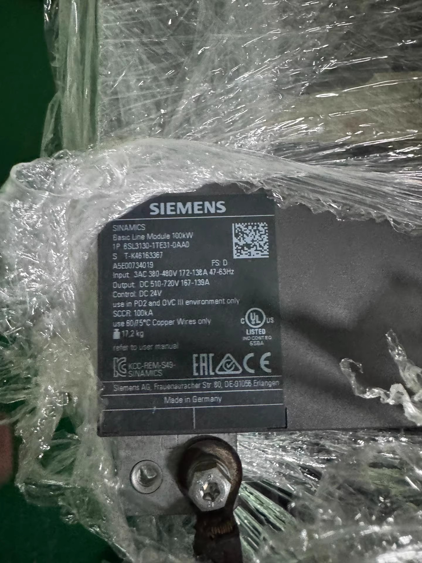 Siemens servo drive 6SL3130-1TE31-0AA0 Brand New and Genuine inverter test OK Fast Shipping