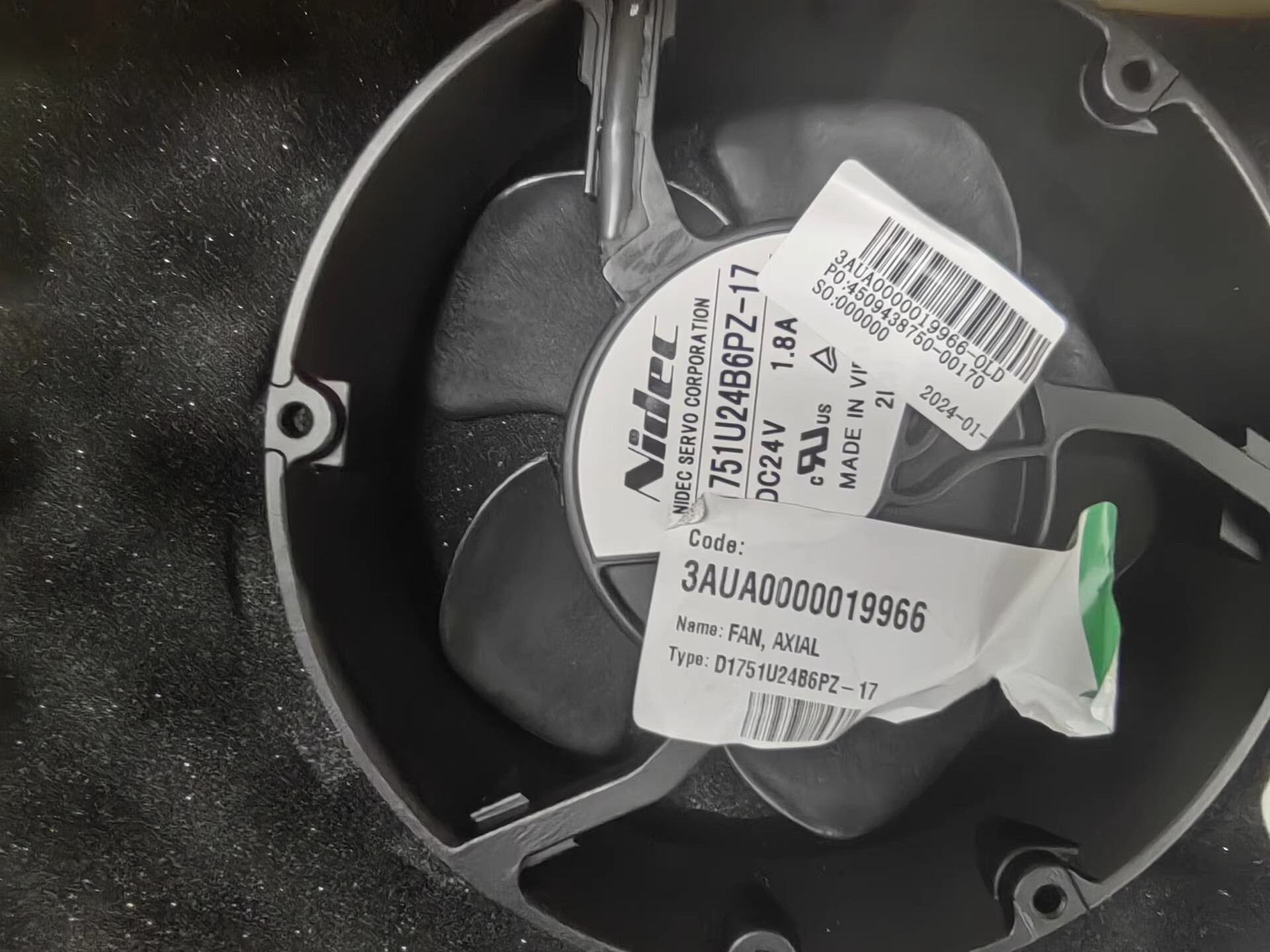 D1751U24B6PZ-17 Nidec Cooling fan Fan Brand New and Genuine inverter test OK Fast Shipping