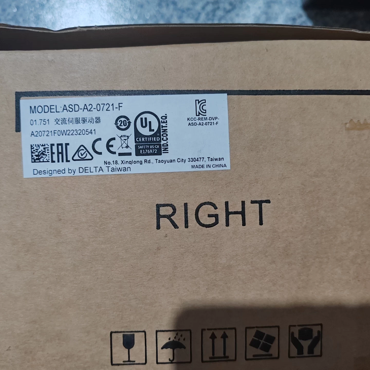 ASD-A2-0721-F delta frequency inverter Servo Drive Servo motor Brand New and Genuine inverter test OK Fast Shipping