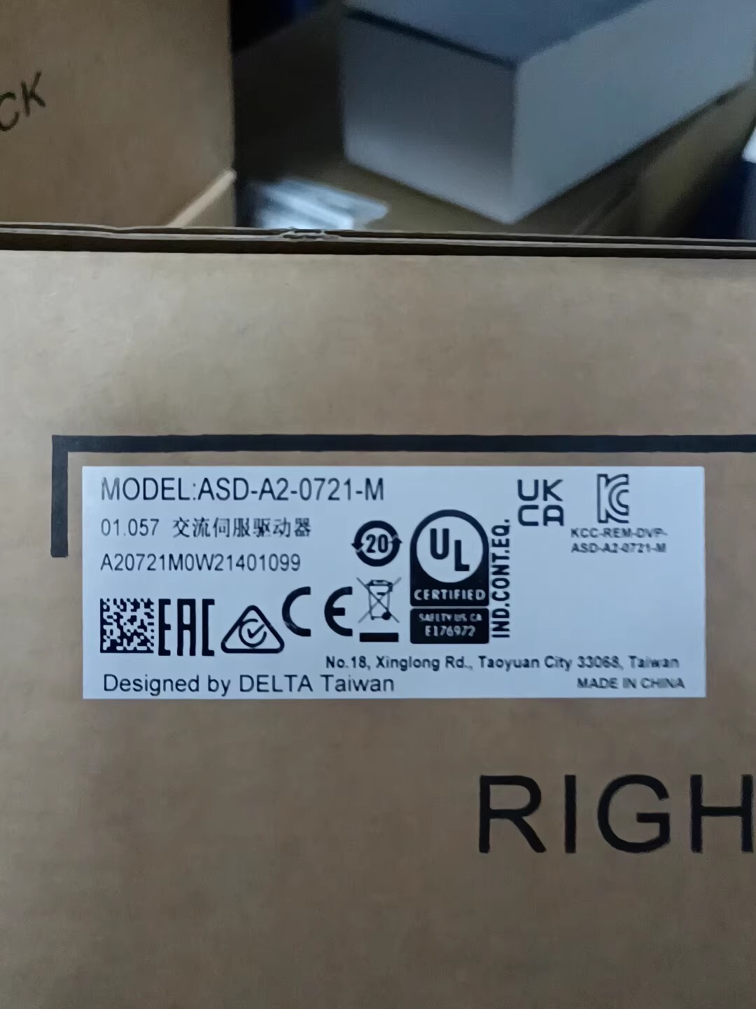 ASD-A2-0721-M delta frequency inverter Servo Drive Servo motor Brand New and Genuine inverter test OK Fast Shipping