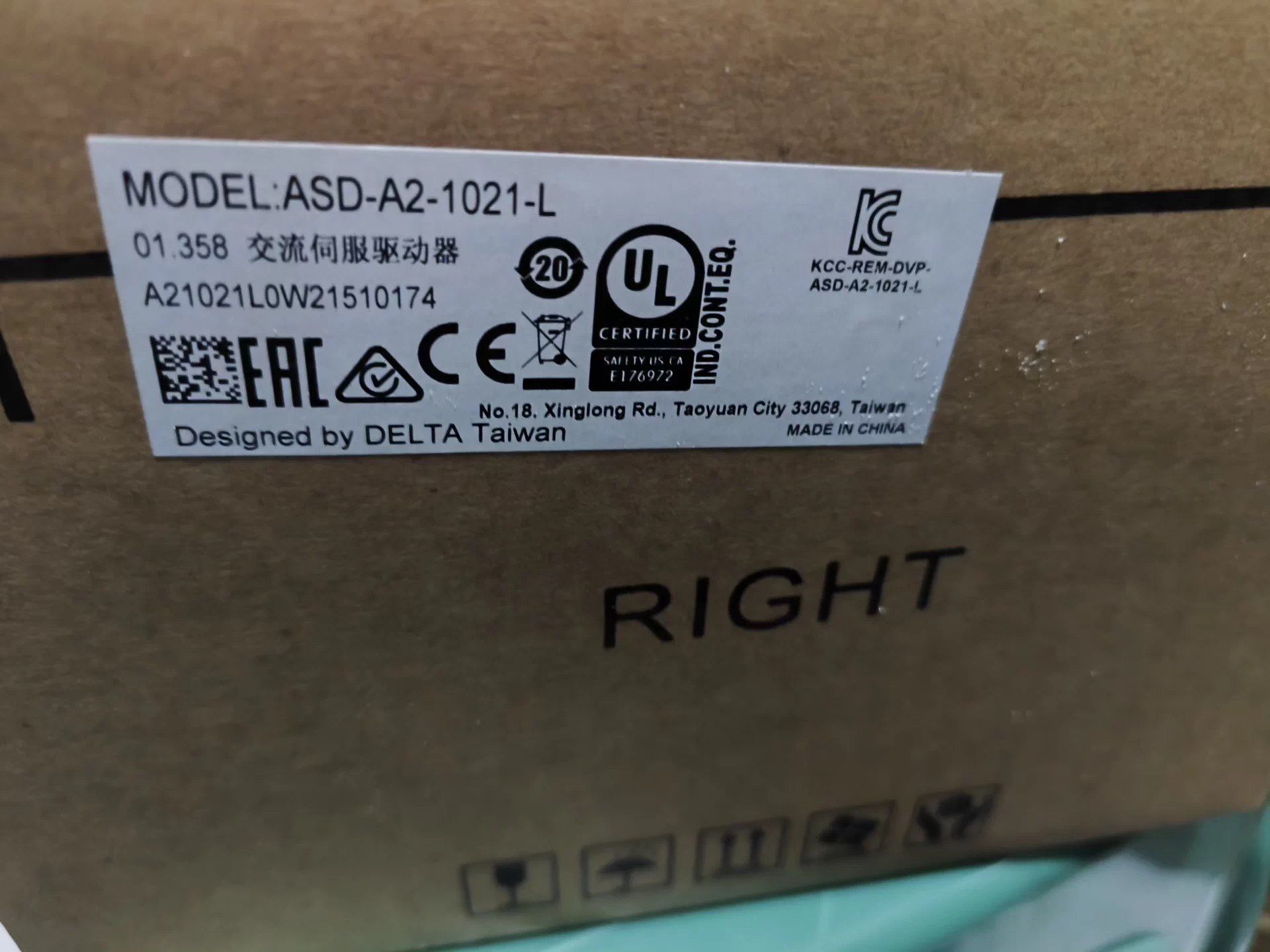 ASD-A2-1021-L delta frequency inverter Servo Drive Servo motor Brand New and Genuine inverter test OK Fast Shipping