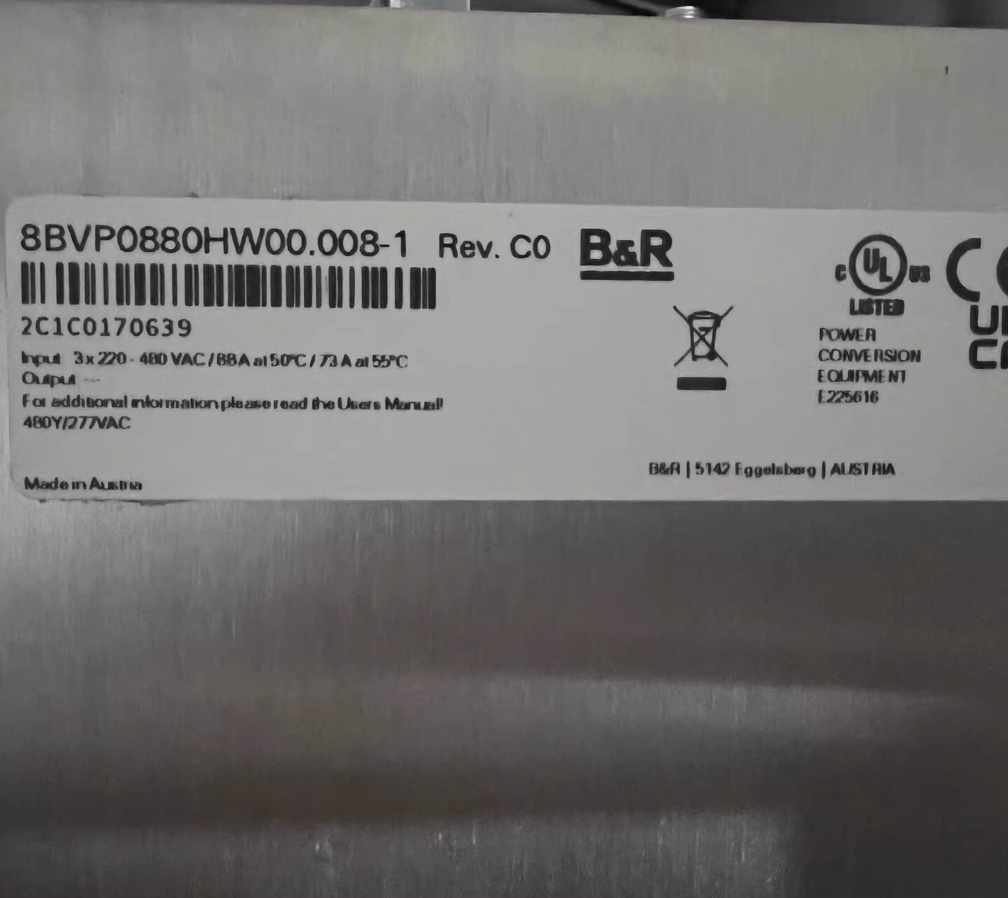 8BVP0880HW00.008 -1 Servo drive B&R Brand New and Genuine inverter test OK Fast Shipping