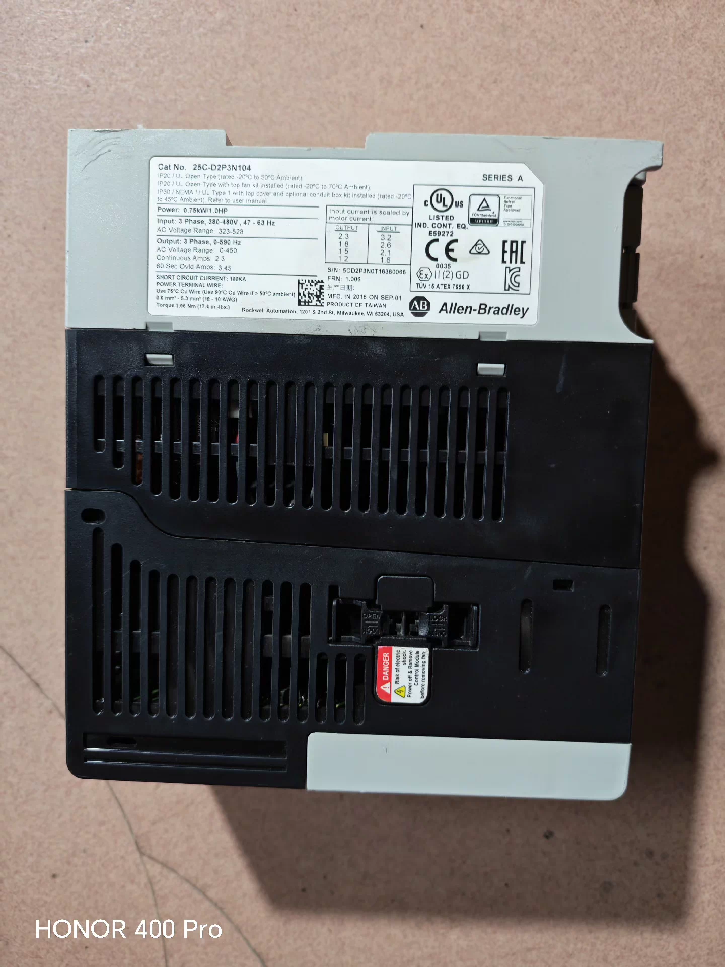 25C-D2P3N104 Allen-Bradley SFrequency Converter Brand New and Genuine inverter test OK Fast Shipping