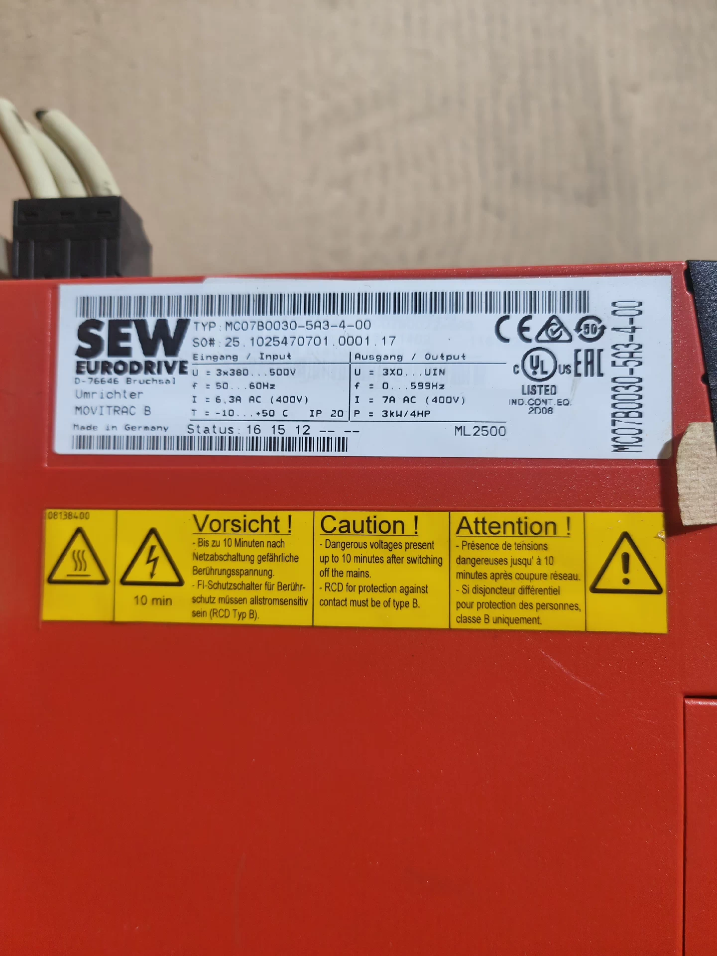 MC07B0030-5A3-4-00 Frequency Converter Brand New and Genuine inverter test OK Fast Shipping