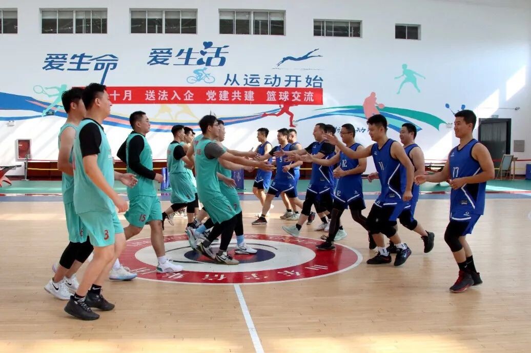 Courts and businesses make friends through basketball games || Shandong Useen Group and Qingzhou Court held a friendly basketball match