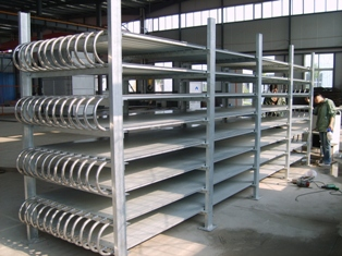 Installation of cold storage evaporator in aluminum shelving freezer
