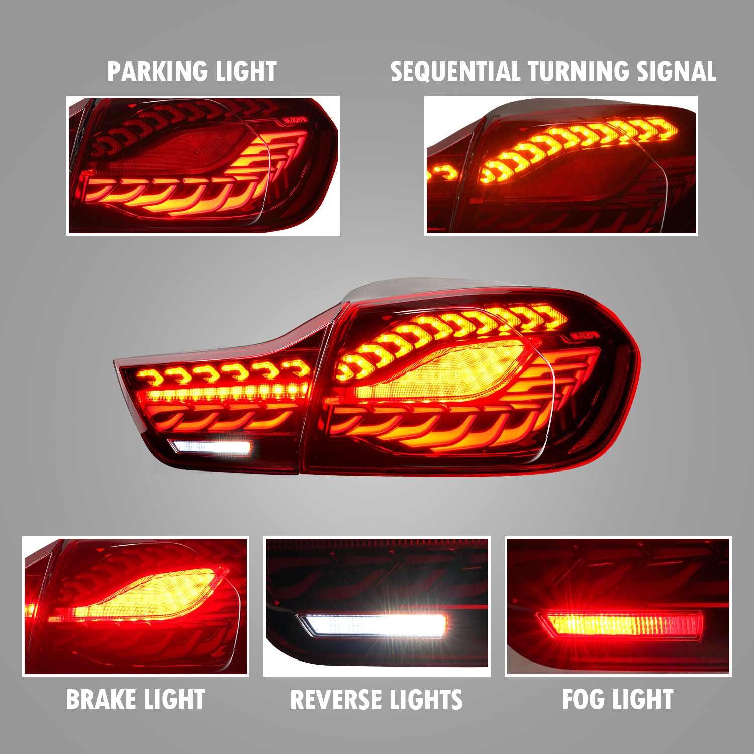 2013-2020 BMW 4 Series Concept Tail Light Red