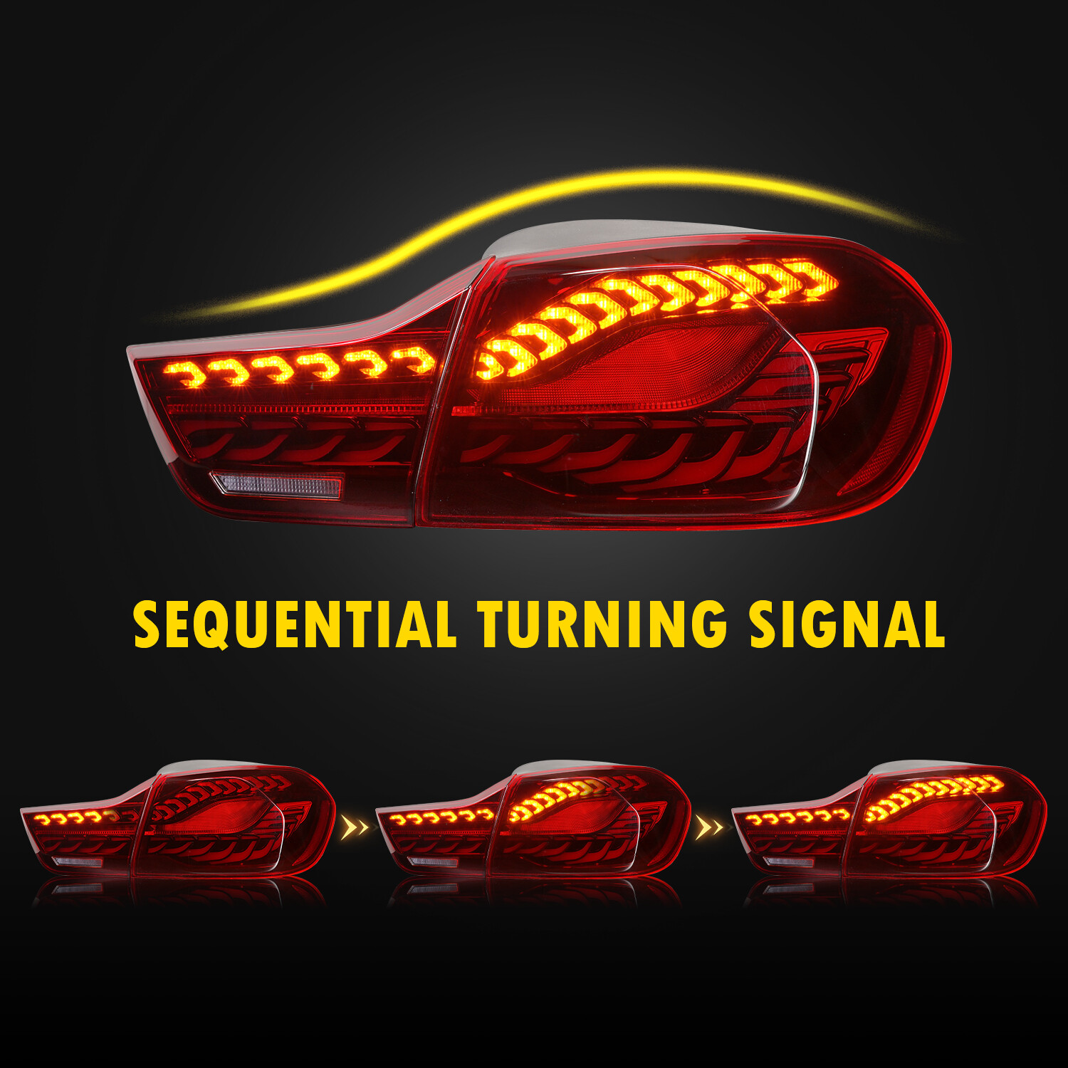 2013-2020 BMW 4 Series Concept Tail Light Red