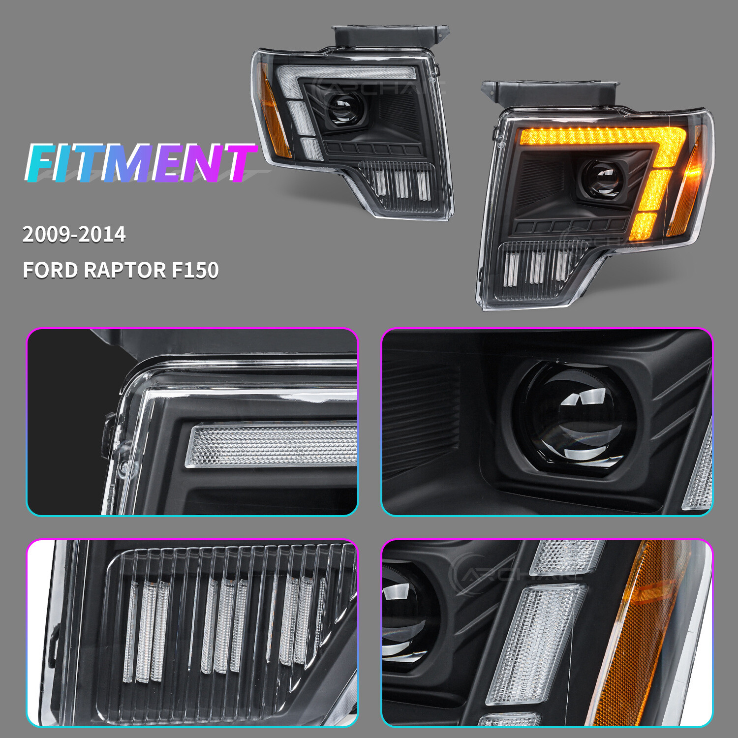 Ford F150 Headlight 2009-2014 Left Hand Drive