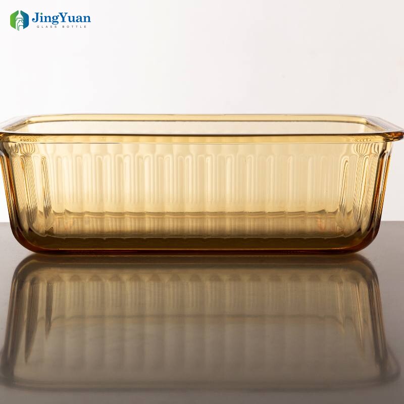 Square vertical stripe food storage box