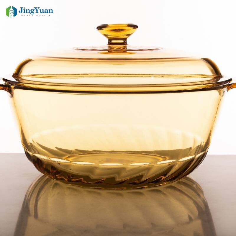 Double handles swirl pattern steamer + lid