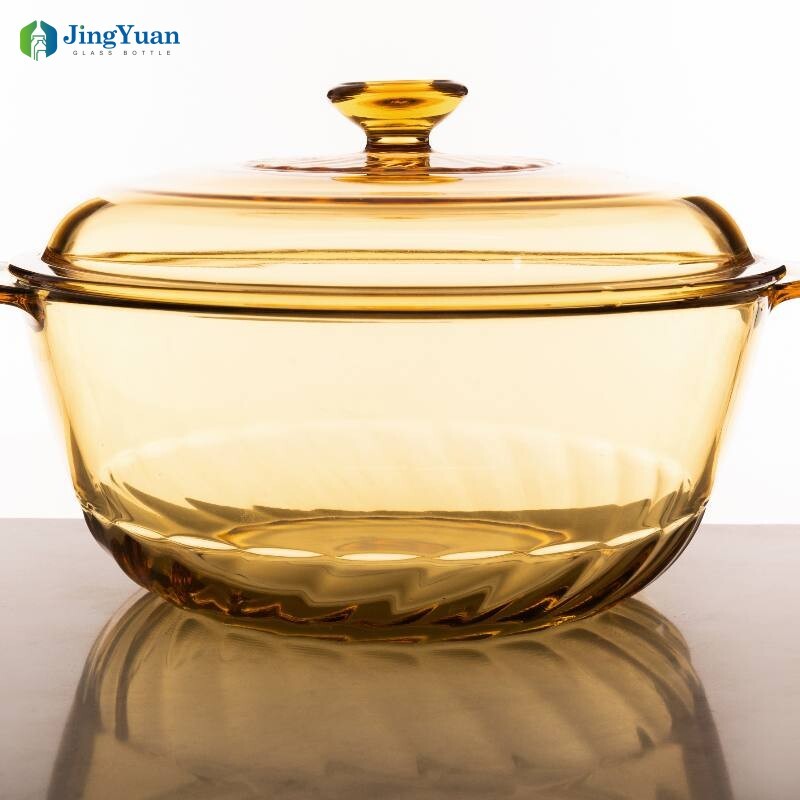 Double handles swirl pattern steamer + lid