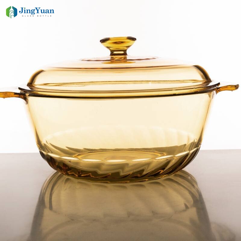 Double handles swirl pattern steamer + lid