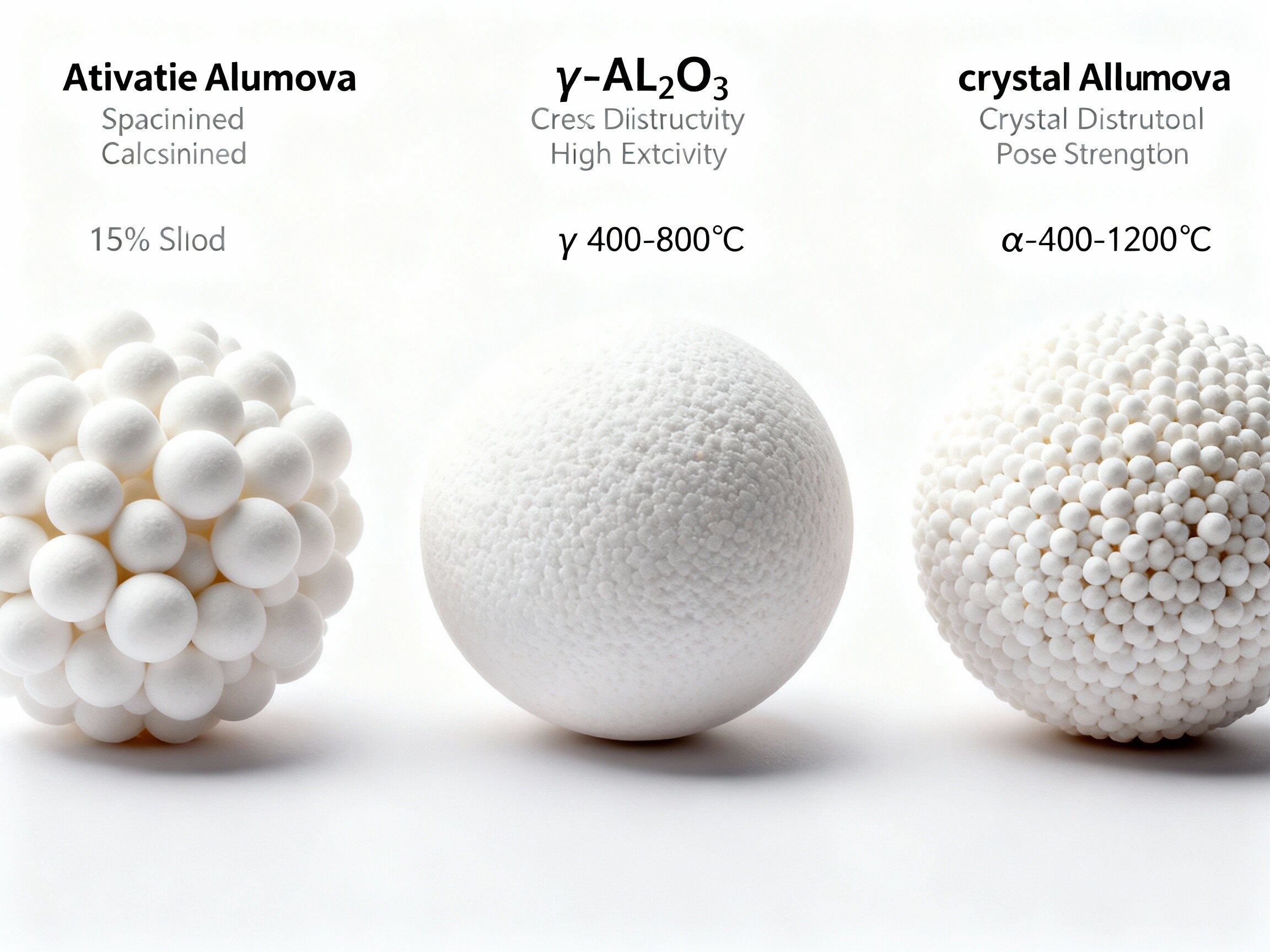 How do the temperature and duration of calcination activation affect the properties of activated alumina balls?