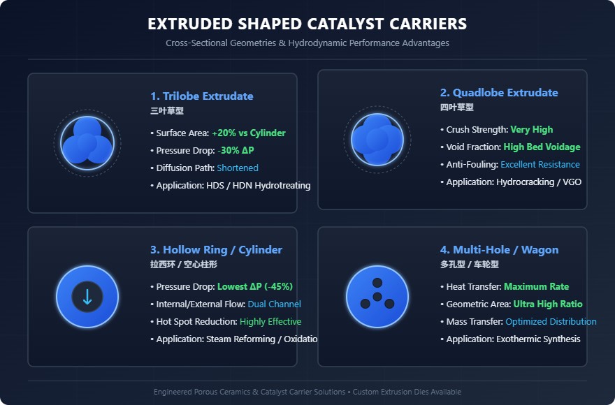 Extrude Shape Catalyst Carrier Extrude Shape Catalyst Carrier