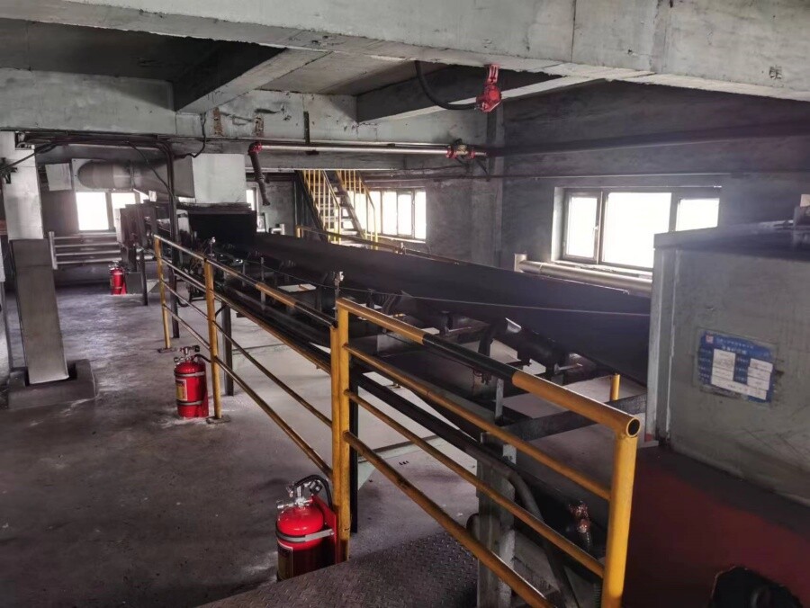 Installation of belt conveyor automatic fire suppression device project