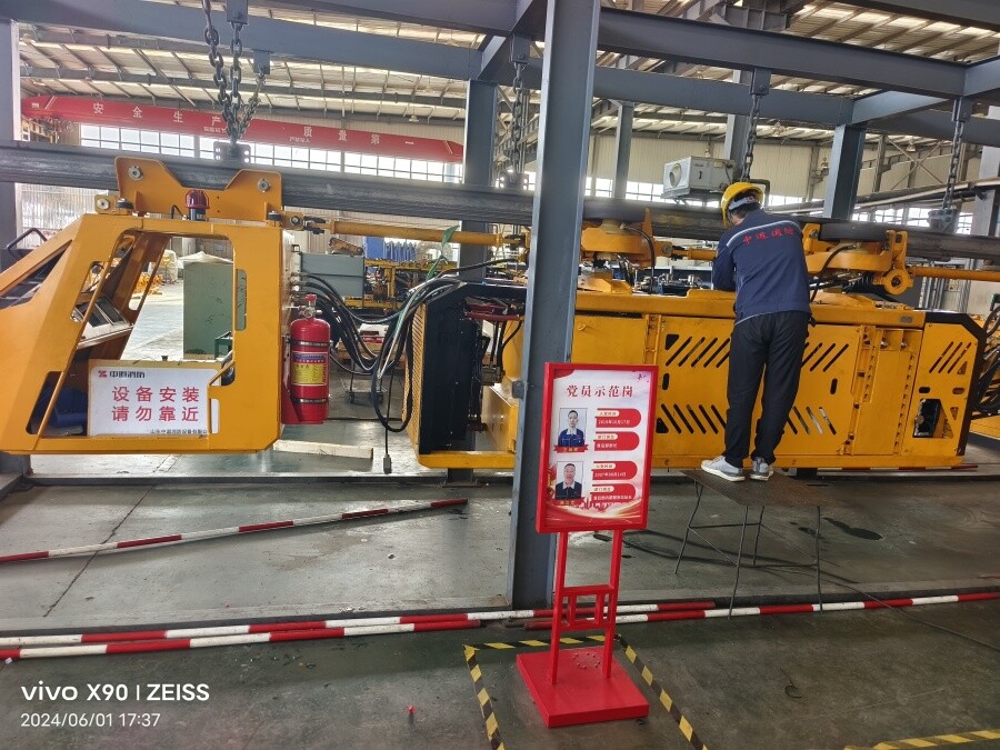 Installation of monorail crane automatic fire suppression system project