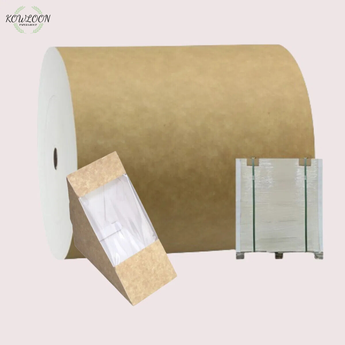 PE/PLA Coated 190-320GSM Kraft Brown Paper Roll	