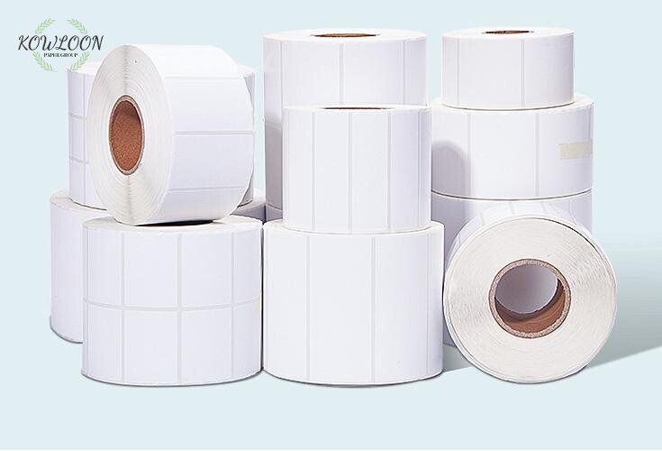 Wholesale 60 GSM Price Label Top Coated Thermal Roll Sticker Paper for Supermarket