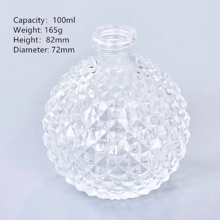 100ml round striped large vintage airbag spray perfume bottle with atomizer