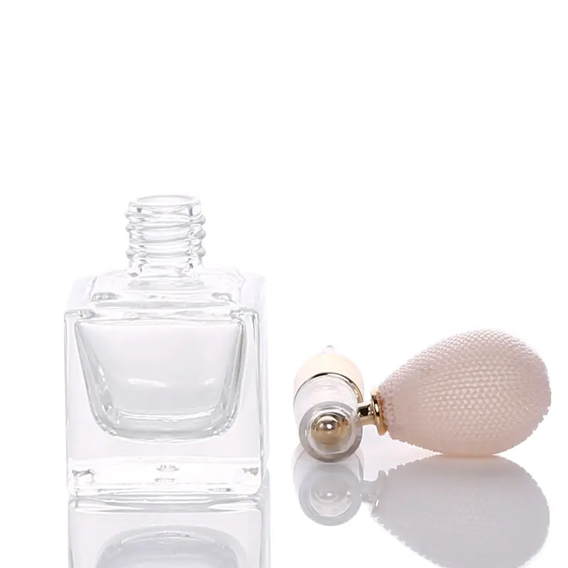 cube sprayer powder glass bottle cap 10ml square glass bottle empty perfume bottle 10ml