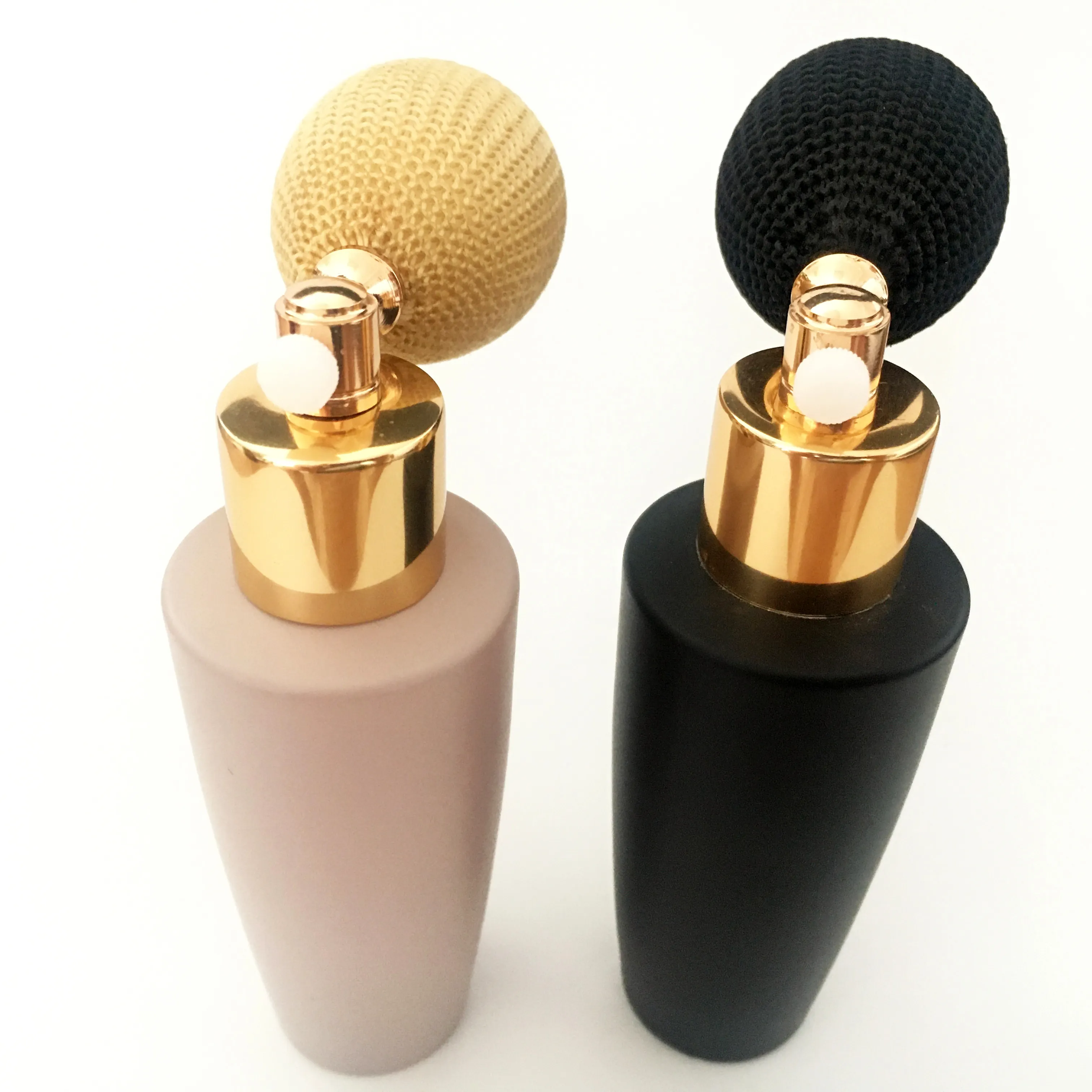 fabric air pump bulb spray atomizer powder aerosol glass bottle