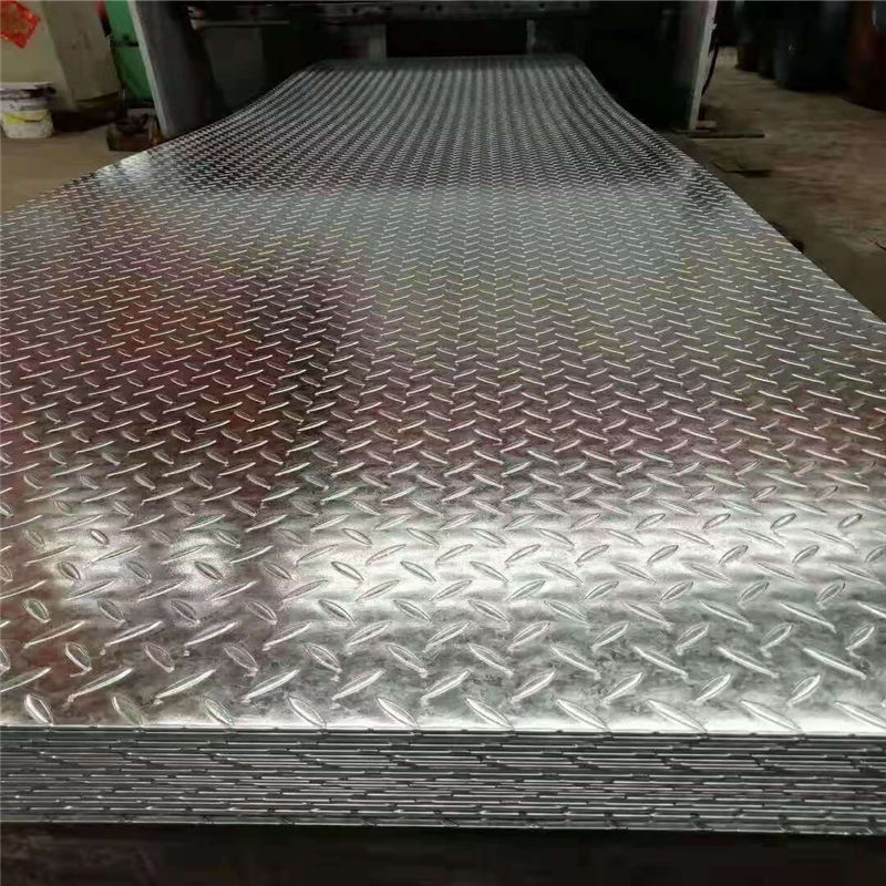 Galvanized steel checkered plate