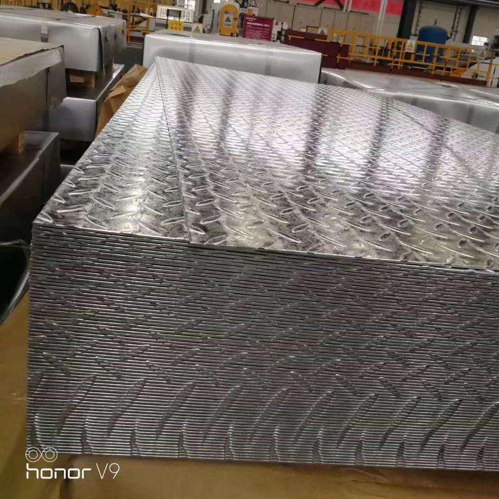 Galvanized steel checkered plate
